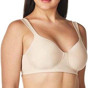 SHAPERX Wirefree Comfort Full Coverage Seamless Back Fat Smoothing, Push Up Sz L